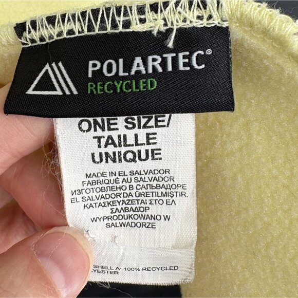 The North Face Unisex Polartec Recycled Fleece Scarf OS Pale Yellow Outdoor - Picture 6 of 7